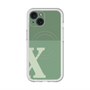 スリムプロテクションプレミアムケース with MagSafe［ オリジナル - initial two tone - X green ］