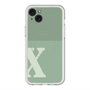 スリムプロテクションプレミアムケース with MagSafe［ オリジナル - initial two tone - X green ］