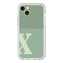 スリムプロテクションプレミアムケース with MagSafe［ オリジナル - initial two tone - X green ］