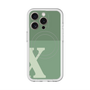 スリムプロテクションプレミアムケース with MagSafe［ オリジナル - initial two tone - X green ］
