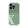 スリムプロテクションプレミアムケース with MagSafe［ オリジナル - initial two tone - X green ］