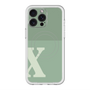 スリムプロテクションプレミアムケース with MagSafe［ オリジナル - initial two tone - X green ］