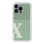 スリムプロテクションプレミアムケース with MagSafe［ オリジナル - initial two tone - X green ］