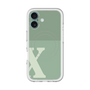 スリムプロテクションプレミアムケース with MagSafe［ オリジナル - initial two tone - X green ］