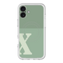 スリムプロテクションプレミアムケース with MagSafe［ オリジナル - initial two tone - X green ］