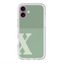 スリムプロテクションプレミアムケース with MagSafe［ オリジナル - initial two tone - X green ］