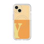 スリムプロテクションプレミアムケース with MagSafe［ オリジナル - initial two tone - Y orange ］
