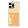 スリムプロテクションプレミアムケース with MagSafe［ オリジナル - initial two tone - Y orange ］