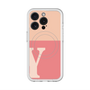 スリムプロテクションプレミアムケース with MagSafe［ オリジナル - initial two tone - Y pink ］