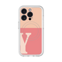 スリムプロテクションプレミアムケース with MagSafe［ オリジナル - initial two tone - Y pink ］