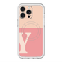 スリムプロテクションプレミアムケース with MagSafe［ オリジナル - initial two tone - Y pink ］