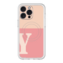 スリムプロテクションプレミアムケース with MagSafe［ オリジナル - initial two tone - Y pink ］