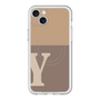 スリムプロテクションプレミアムケース with MagSafe［ オリジナル - initial two tone - Y brown ］