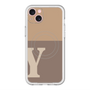 スリムプロテクションプレミアムケース with MagSafe［ オリジナル - initial two tone - Y brown ］