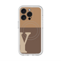 スリムプロテクションプレミアムケース with MagSafe［ オリジナル - initial two tone - Y brown ］