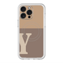 スリムプロテクションプレミアムケース with MagSafe［ オリジナル - initial two tone - Y brown ］