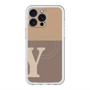 スリムプロテクションプレミアムケース with MagSafe［ オリジナル - initial two tone - Y brown ］