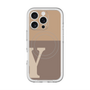 スリムプロテクションプレミアムケース with MagSafe［ オリジナル - initial two tone - Y brown ］