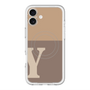 スリムプロテクションプレミアムケース with MagSafe［ オリジナル - initial two tone - Y brown ］