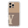 スリムプロテクションプレミアムケース with MagSafe［ オリジナル - initial two tone - Y brown ］