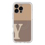 スリムプロテクションプレミアムケース with MagSafe［ オリジナル - initial two tone - Y brown ］