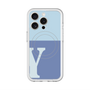 スリムプロテクションプレミアムケース with MagSafe［ オリジナル - initial two tone - Y blue ］