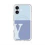 スリムプロテクションプレミアムケース with MagSafe［ オリジナル - initial two tone - Y blue ］