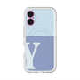 スリムプロテクションプレミアムケース with MagSafe［ オリジナル - initial two tone - Y blue ］