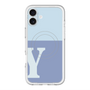 スリムプロテクションプレミアムケース with MagSafe［ オリジナル - initial two tone - Y blue ］