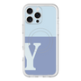 スリムプロテクションプレミアムケース with MagSafe［ オリジナル - initial two tone - Y blue ］
