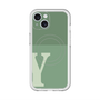 スリムプロテクションプレミアムケース with MagSafe［ オリジナル - initial two tone - Y green ］