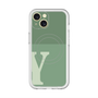スリムプロテクションプレミアムケース with MagSafe［ オリジナル - initial two tone - Y green ］