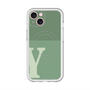 スリムプロテクションプレミアムケース with MagSafe［ オリジナル - initial two tone - Y green ］