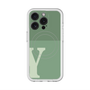 スリムプロテクションプレミアムケース with MagSafe［ オリジナル - initial two tone - Y green ］