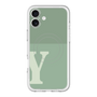 スリムプロテクションプレミアムケース with MagSafe［ オリジナル - initial two tone - Y green ］