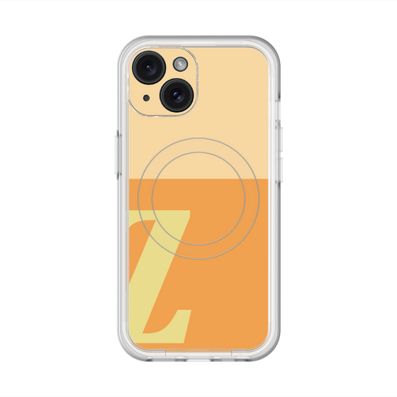 スリムプロテクションプレミアムケース with MagSafe［ オリジナル - initial two tone - Z orange ］