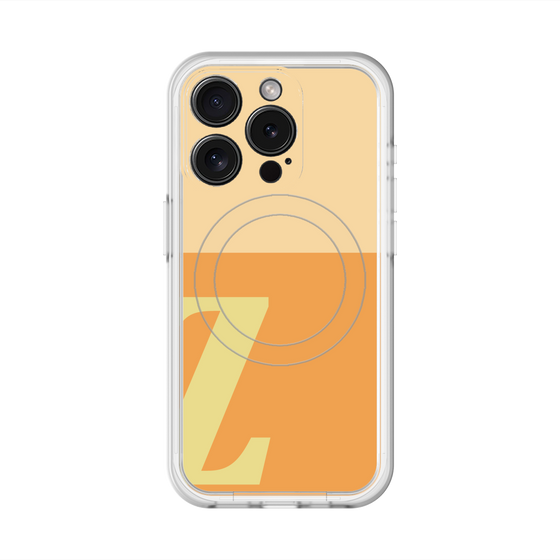 スリムプロテクションプレミアムケース with MagSafe［ オリジナル - initial two tone - Z orange ］