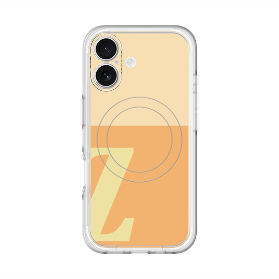 スリムプロテクションプレミアムケース with MagSafe［ オリジナル - initial two tone - Z orange ］