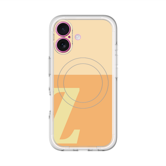 スリムプロテクションプレミアムケース with MagSafe［ オリジナル - initial two tone - Z orange ］