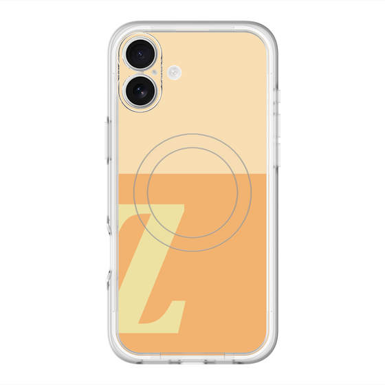 スリムプロテクションプレミアムケース with MagSafe［ オリジナル - initial two tone - Z orange ］
