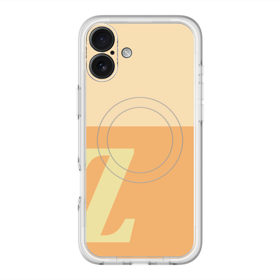 スリムプロテクションプレミアムケース with MagSafe［ オリジナル - initial two tone - Z orange ］