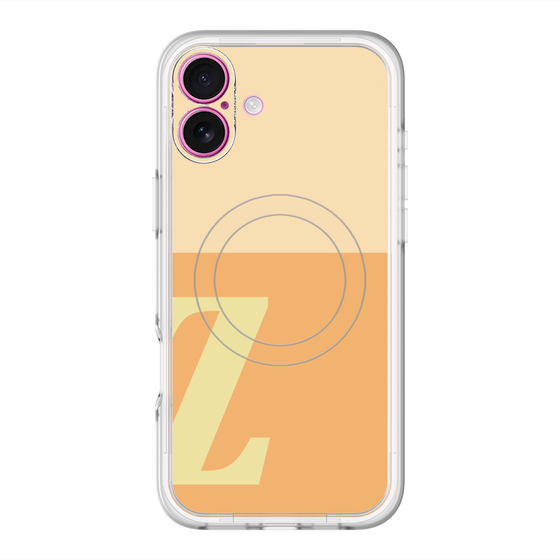 スリムプロテクションプレミアムケース with MagSafe［ オリジナル - initial two tone - Z orange ］