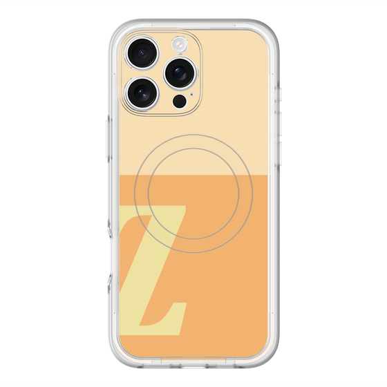 スリムプロテクションプレミアムケース with MagSafe［ オリジナル - initial two tone - Z orange ］