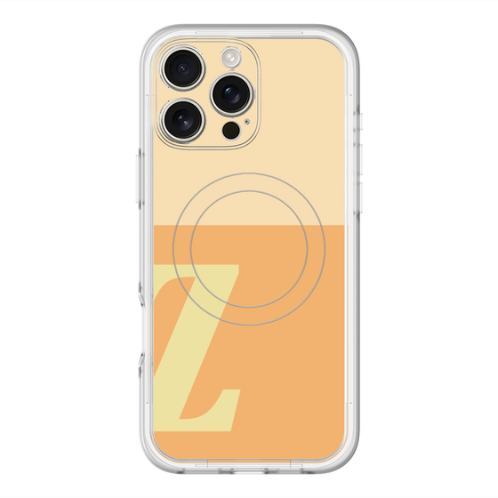 スリムプロテクションプレミアムケース with MagSafe［ オリジナル - initial two tone - Z orange ］