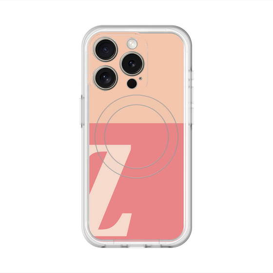 スリムプロテクションプレミアムケース with MagSafe［ オリジナル - initial two tone - Z pink ］