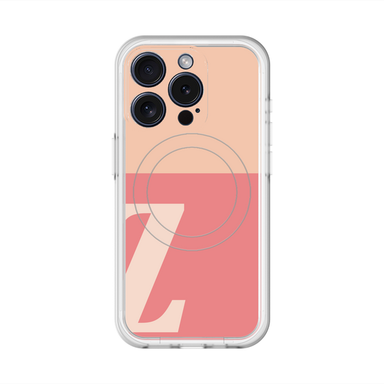 スリムプロテクションプレミアムケース with MagSafe［ オリジナル - initial two tone - Z pink ］