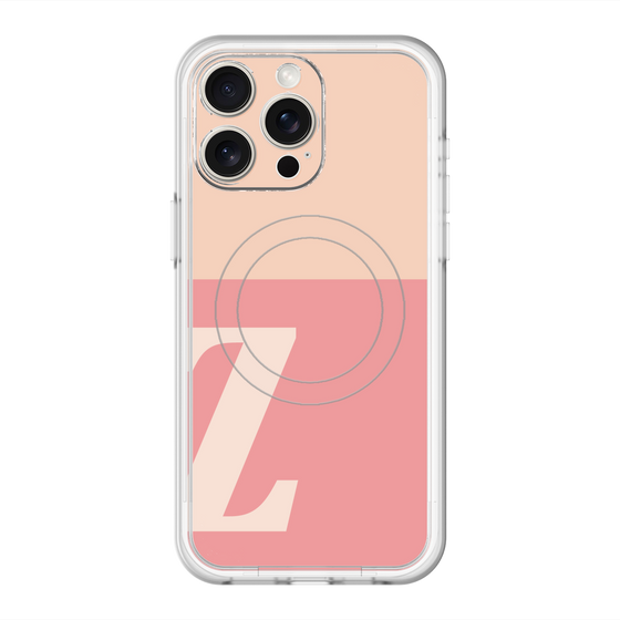 スリムプロテクションプレミアムケース with MagSafe［ オリジナル - initial two tone - Z pink ］