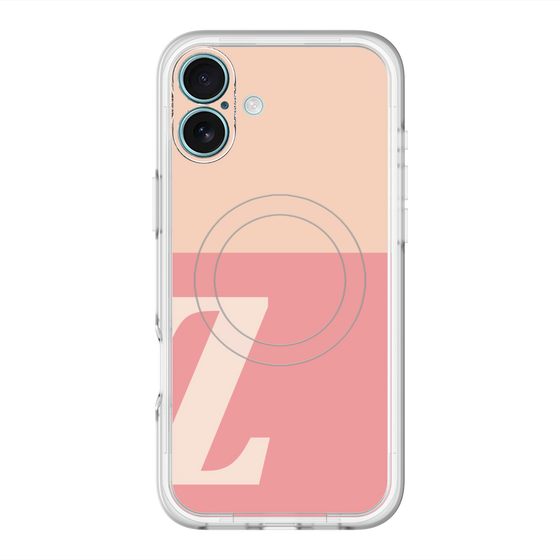 スリムプロテクションプレミアムケース with MagSafe［ オリジナル - initial two tone - Z pink ］