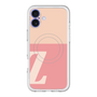 スリムプロテクションプレミアムケース with MagSafe［ オリジナル - initial two tone - Z pink ］