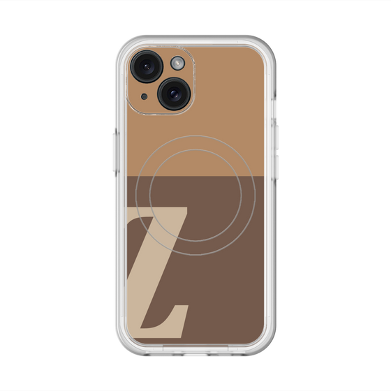 スリムプロテクションプレミアムケース with MagSafe［ オリジナル - initial two tone - Z brown ］